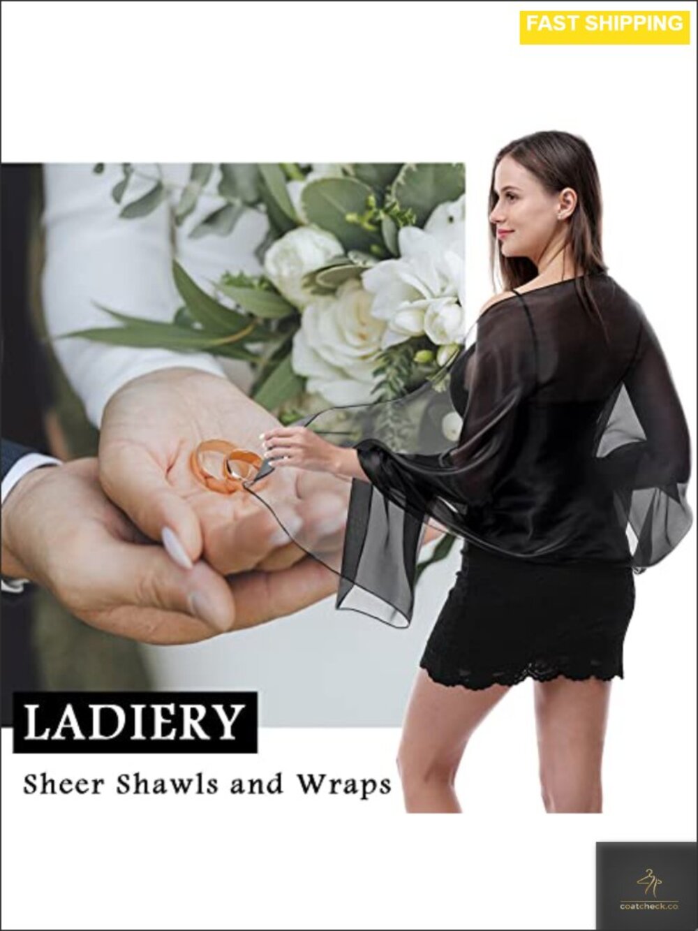 Silky Organza Shawl Wrap for Evening Dresses Bridesmaid Wedding Formal - Picture 5 of 6